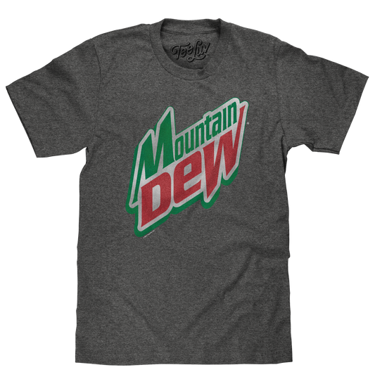 Mountain Dew Logo Mens T Shirt Gray