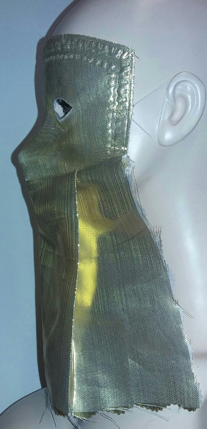 Shiny Gold Curtain Domino Eye Mask