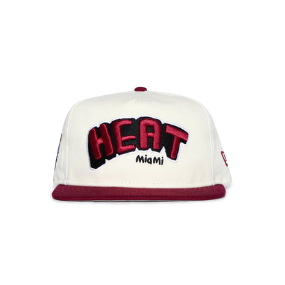 Miami Heat NBA B2SS x New Era Snapback Hat White Red
