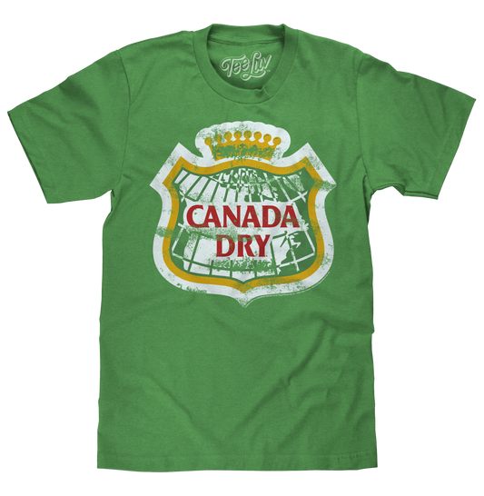 Canada Dry Distressed Logo Mens T Shirt Green