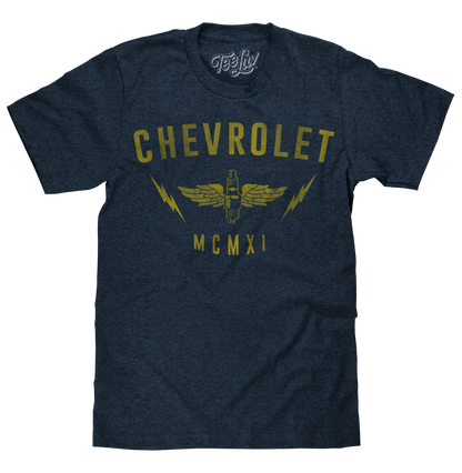 Chevrolet MCMXI Mens T Shirt Navy Blue