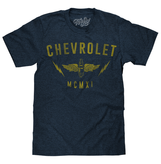 Chevrolet MCMXI Mens T Shirt Navy Blue