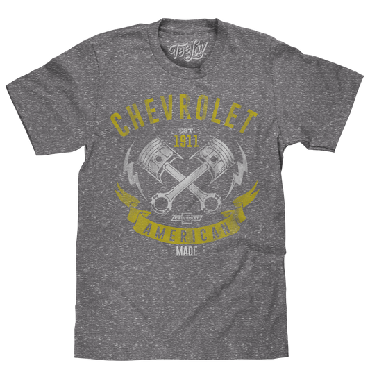 Chevrolet American Made Mens T Shirt Gray