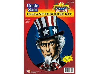 Uncle Sam Instant Disguise Hat and Beard 4th of July Patriotic Costume Kit