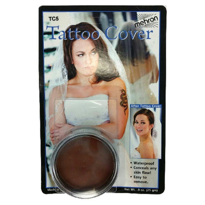 Mehron TC5 Tattoo Cover Up Darkest Color Professional Makeup Flaw Concealer
