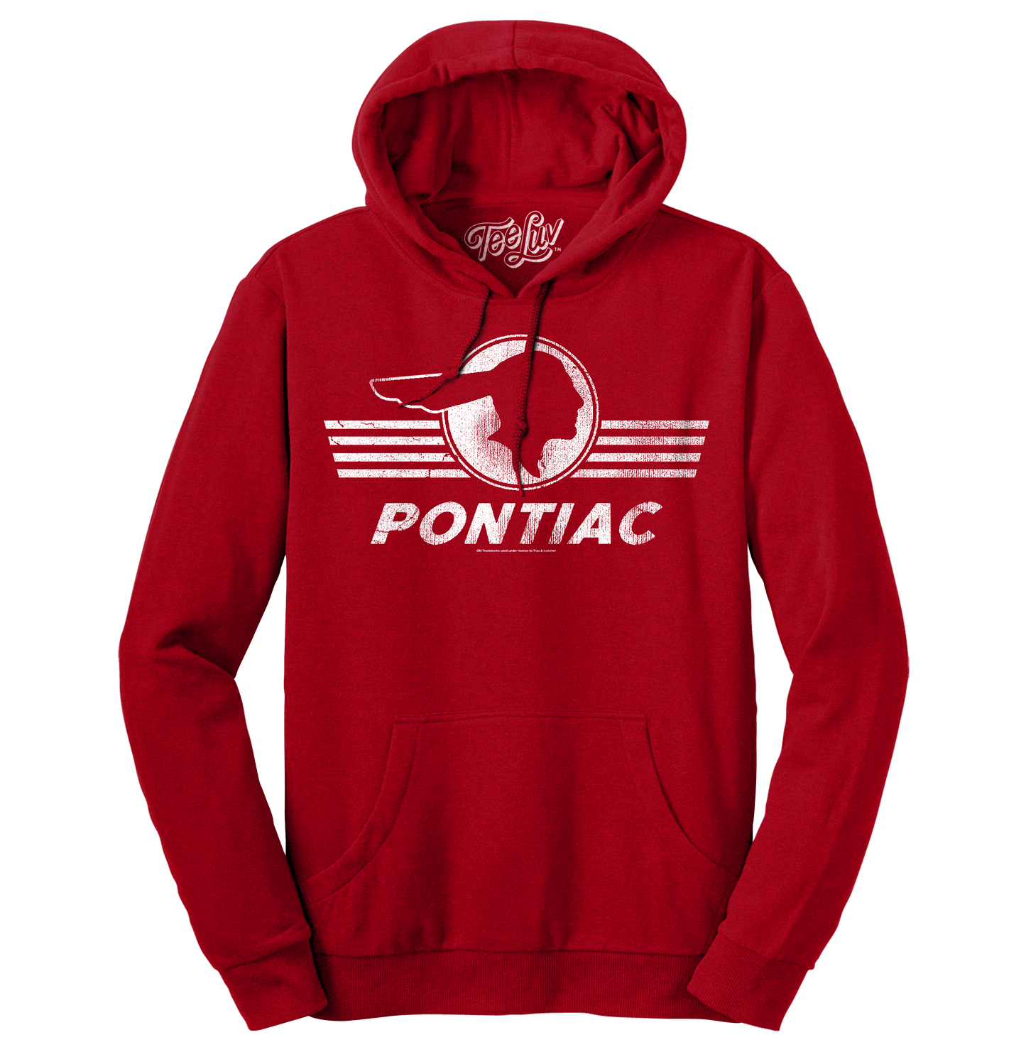 Pontiac Logo Hooded Sweatshirt Hoodie Red