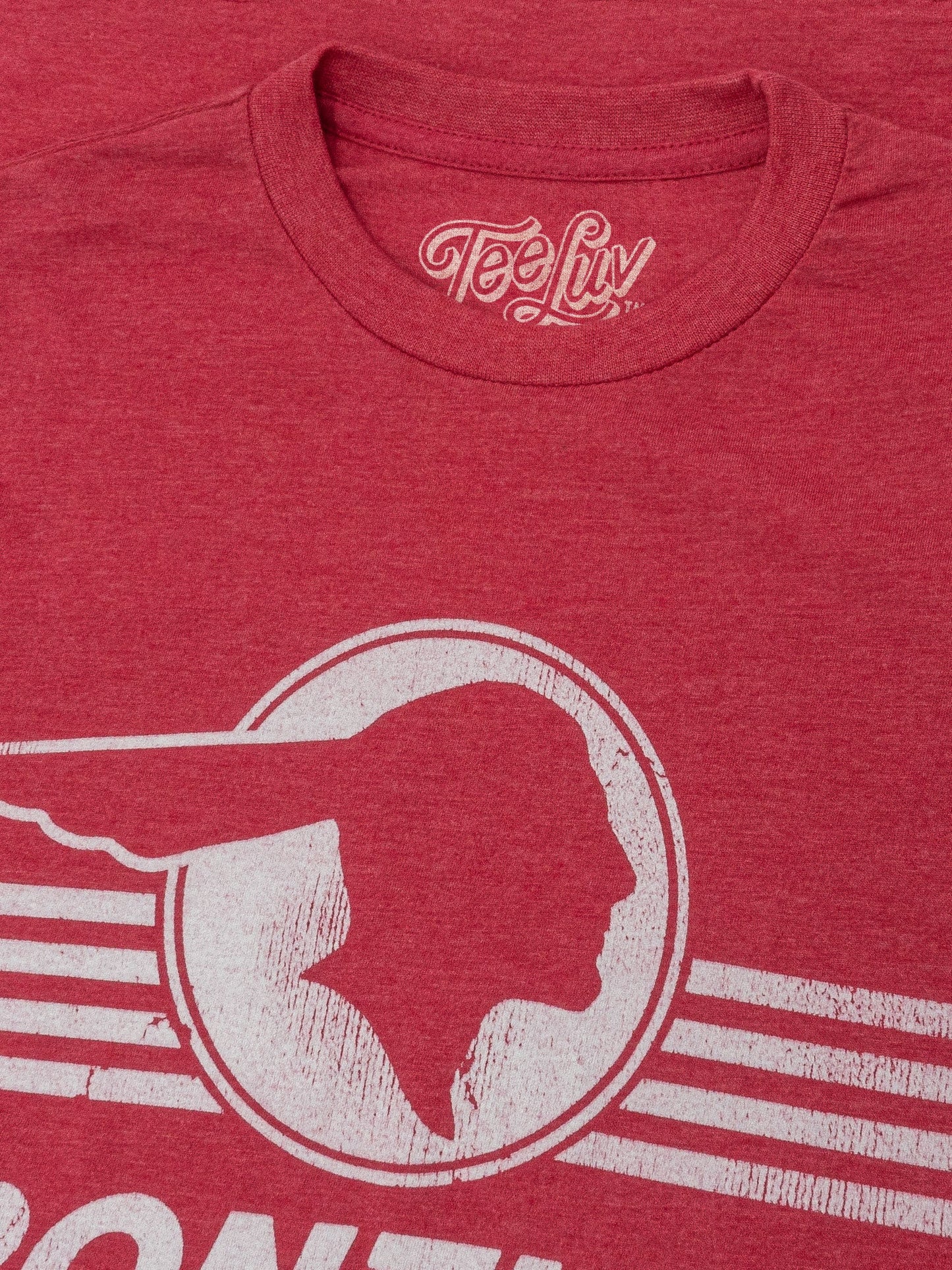 Pontiac Distressed Headdress Logo Mens T Shirt Red