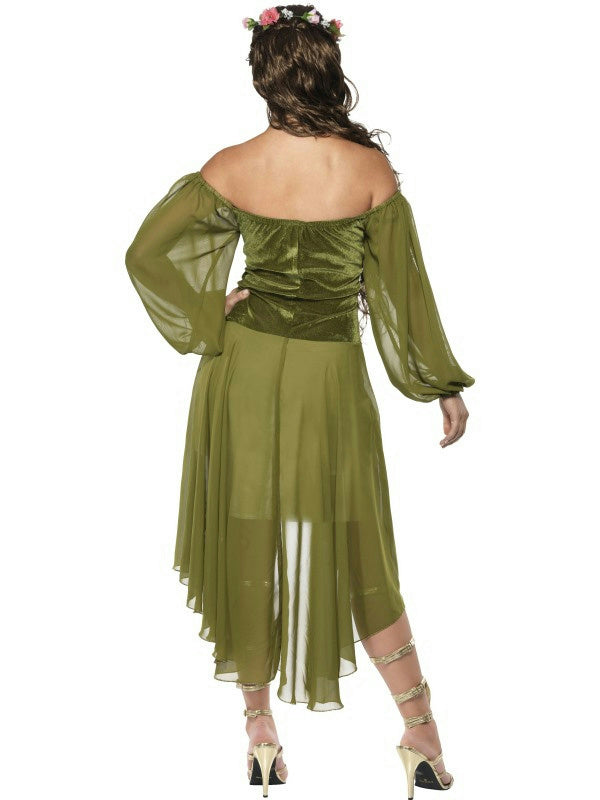 Tales of Old England Fair Maiden Sexy Dress and Flower Halo Costume Large 14-16