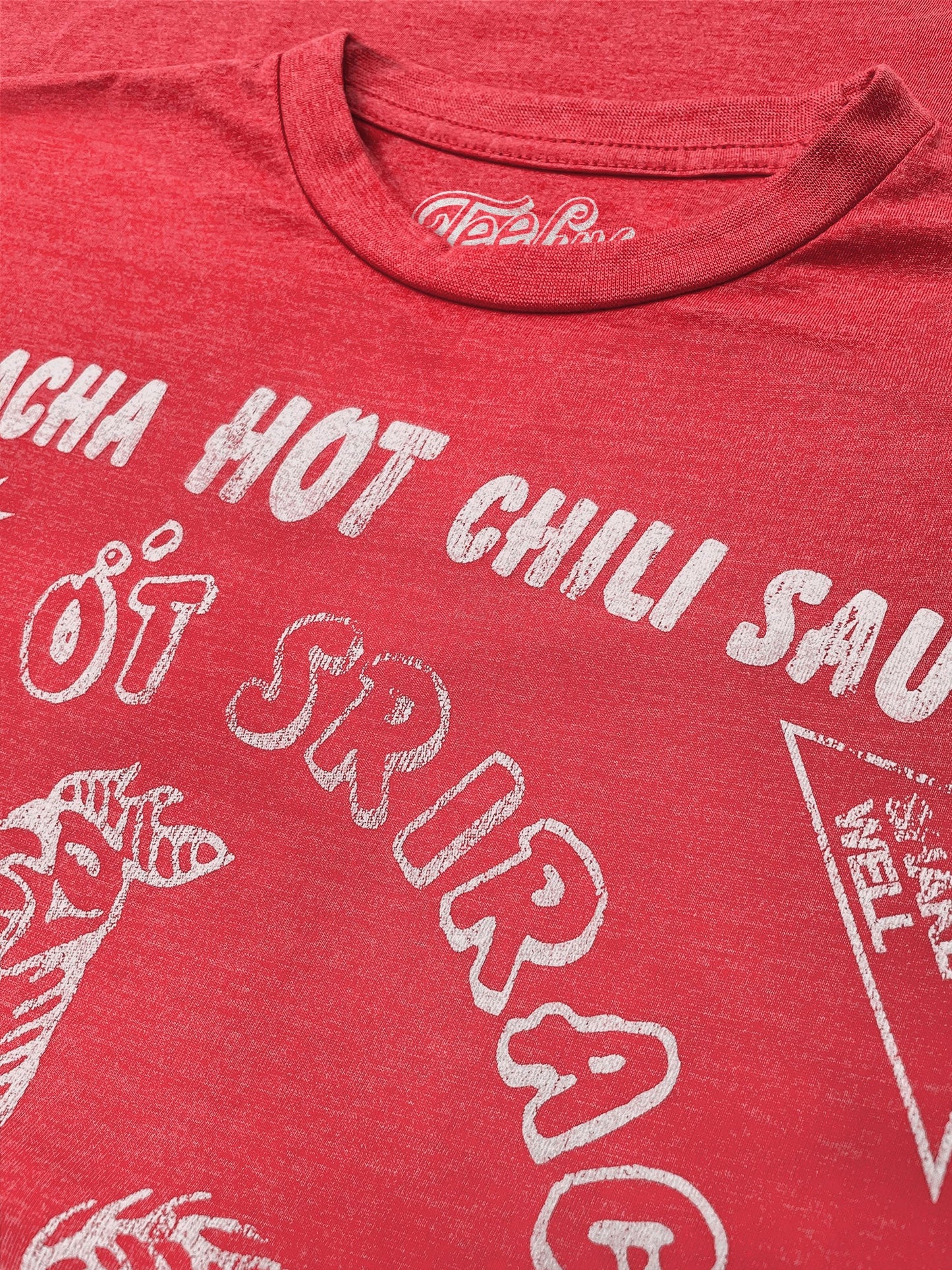 Sriracha Label Mens T Shirt Red