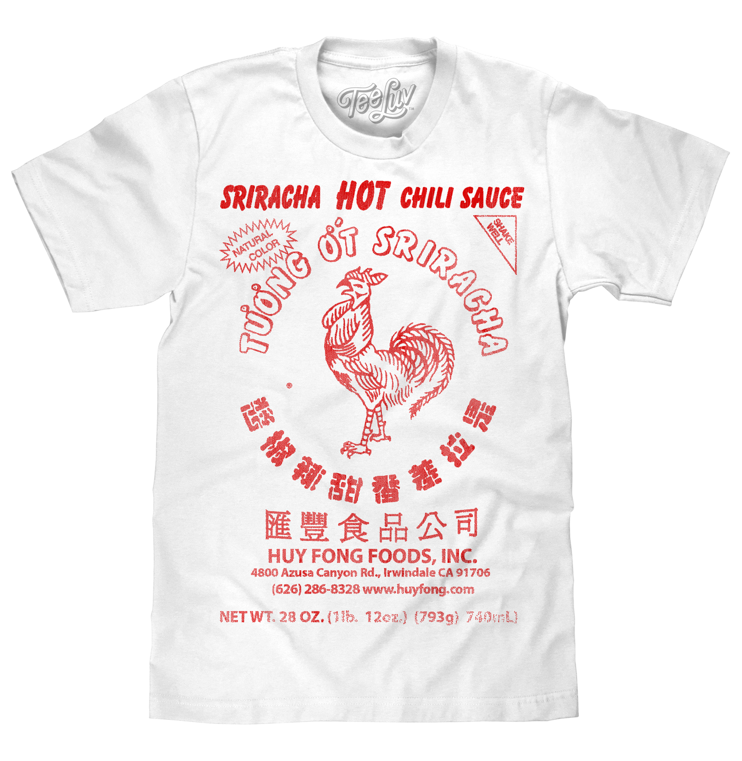 Sriracha Label Mens T Shirt White