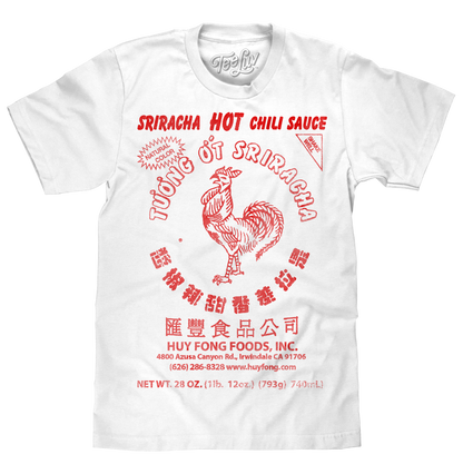 Sriracha Label Mens T Shirt White