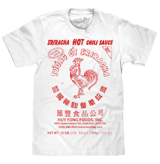 Sriracha Label Mens T Shirt White