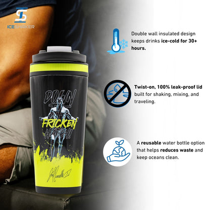 Ice Shaker Cup 4D Series 26oz Shaker Cup Bottle - Down The Hatch