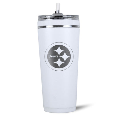 Officially Licensed Pittsburgh Steelers 26oz Flex Bottle Officially Licensed - White