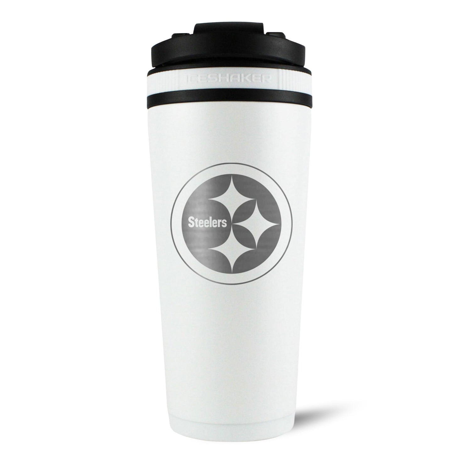 Officially Licensed Pittsburgh Steelers 26oz Ice Shaker Cup Officially Licensed - White
