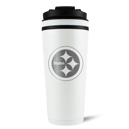 Officially Licensed Pittsburgh Steelers 26oz Ice Shaker Cup Officially Licensed - White