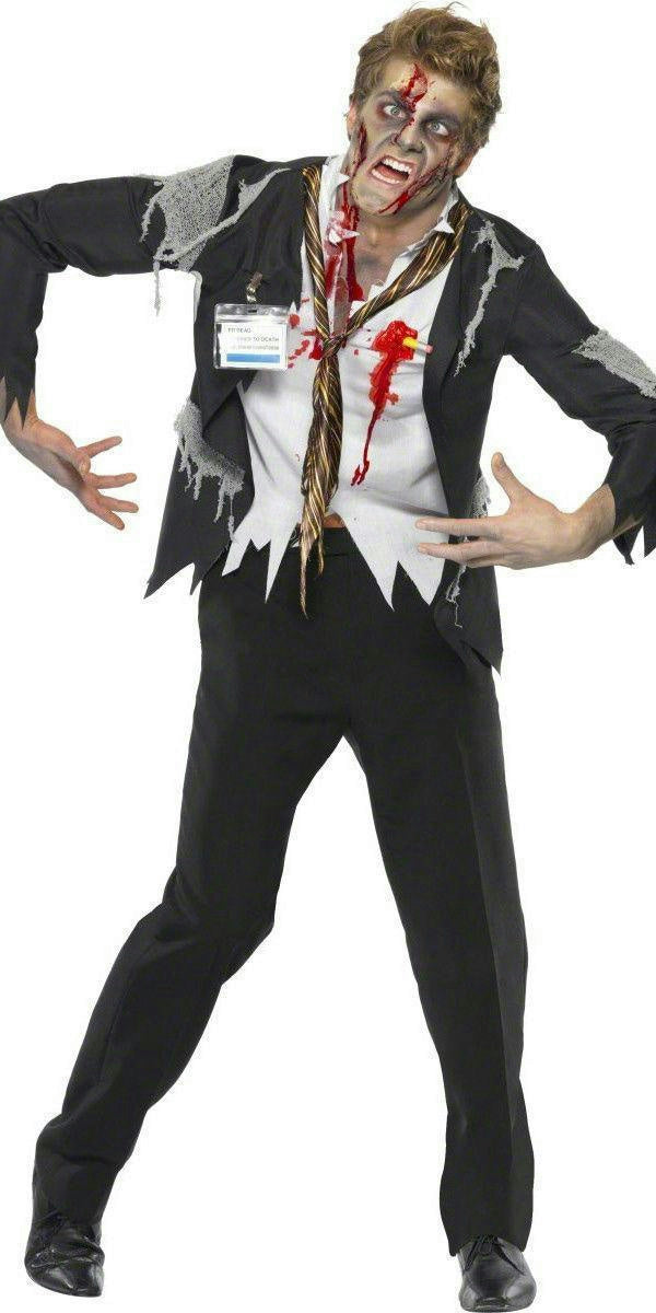 Men's Worked To Death Office Worker Zombie Costume Adult Male Medium