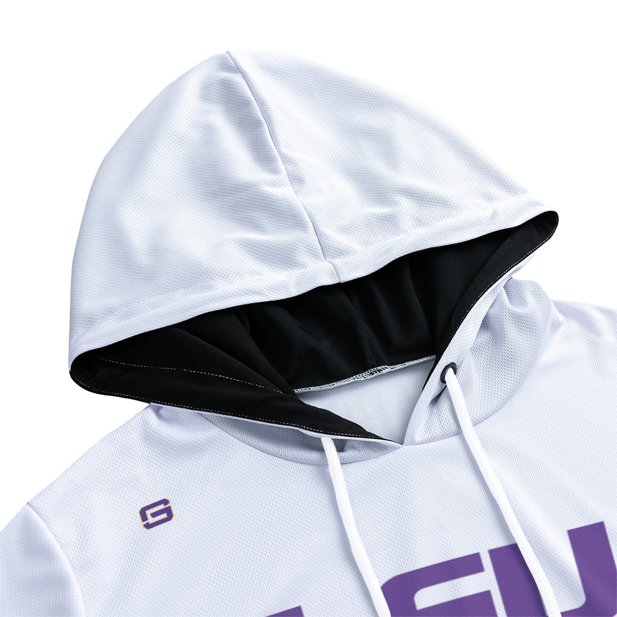 LSU Lightweight Sweatshirt Hoodie White
