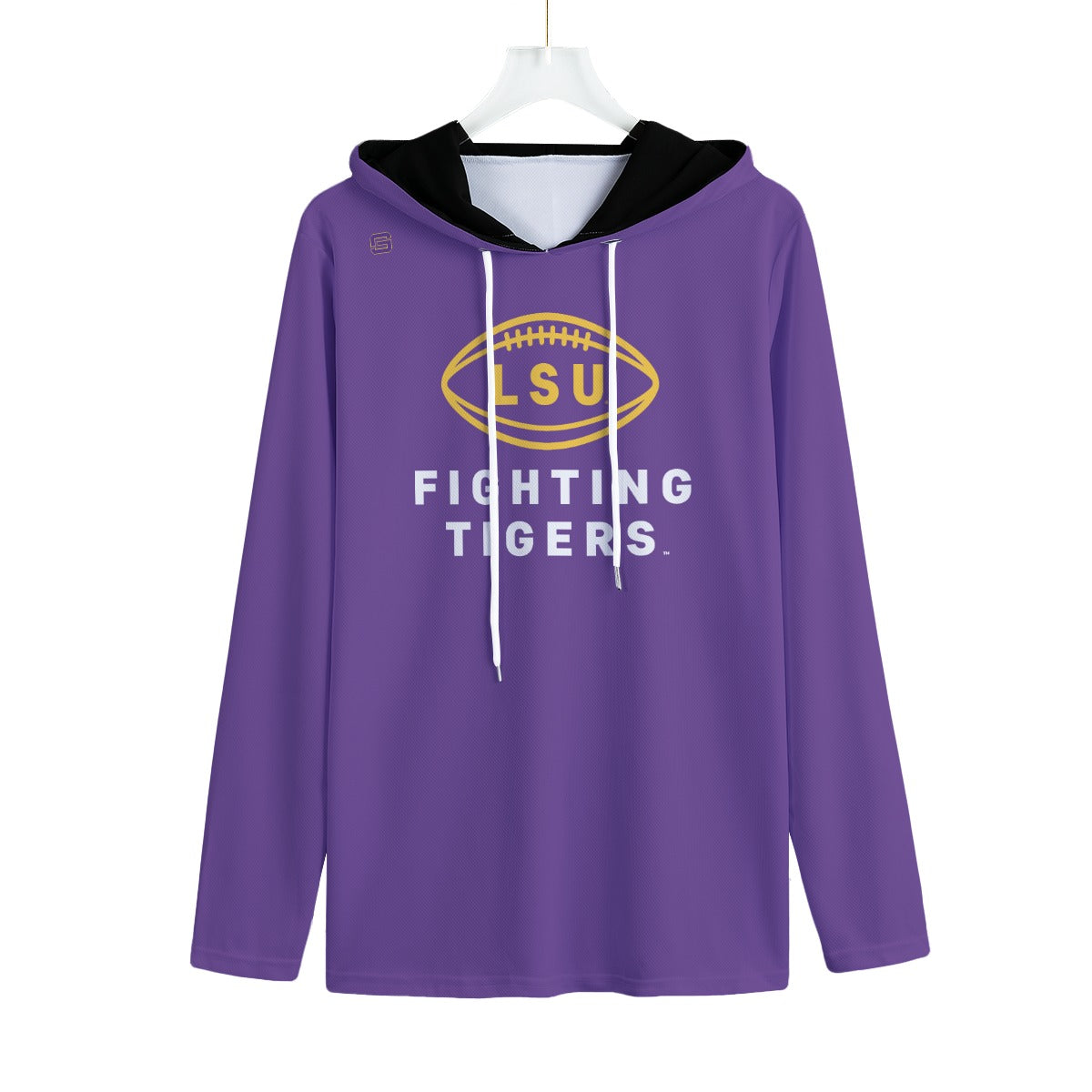 LSU Football Fighting Tigers Lightweight Sweatshirt Hoodie Purple