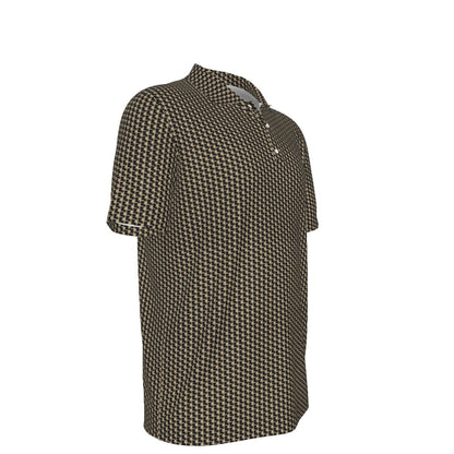 Louisiana Pattern Polo Shirt Black/Gold