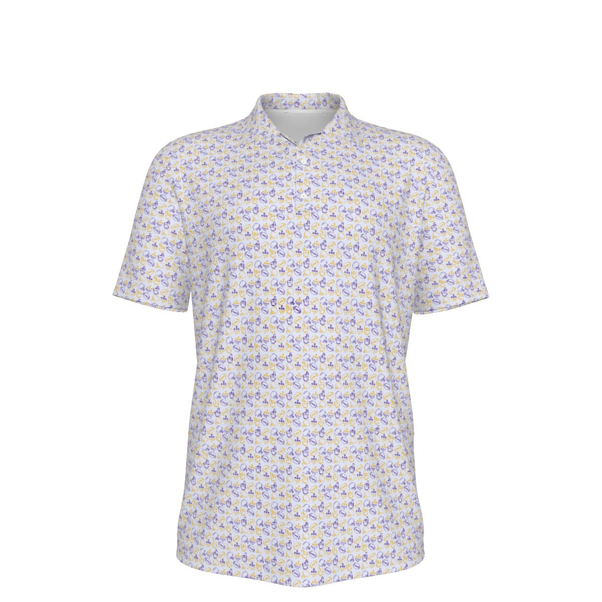 Football Symbols Polo Shirt White