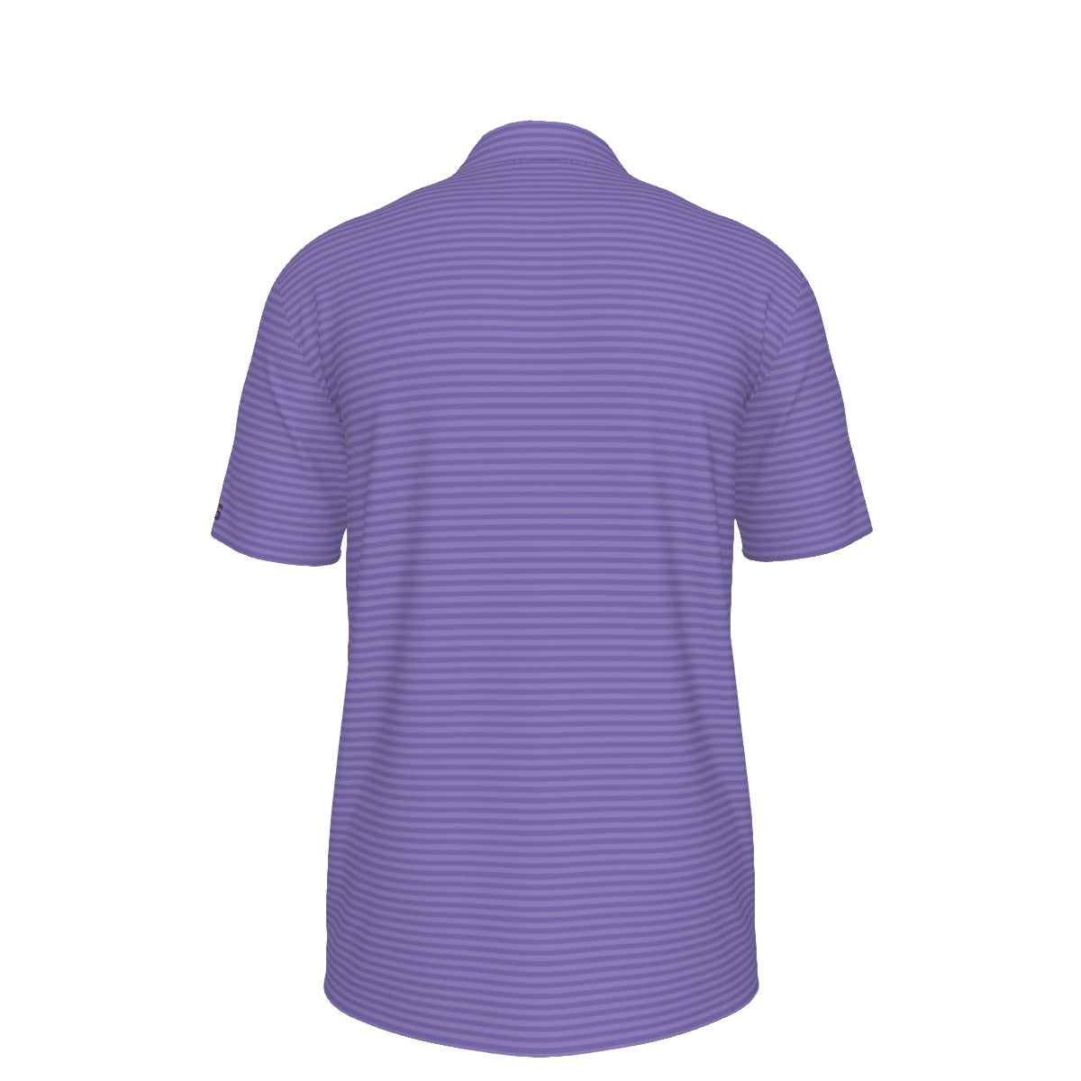 LSU Football Striped Polo Shirt Lavender