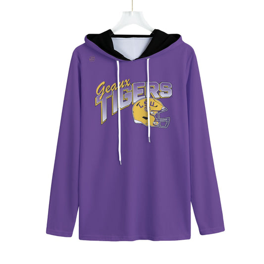 LSU Football Retro Lightweight Sweatshirt Hoodie Purple