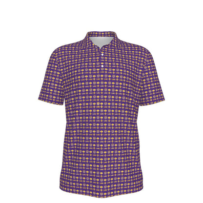 LSU Football Polo Shirt Purple