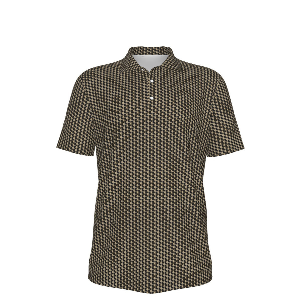 Louisiana Pattern Polo Shirt Black/Gold