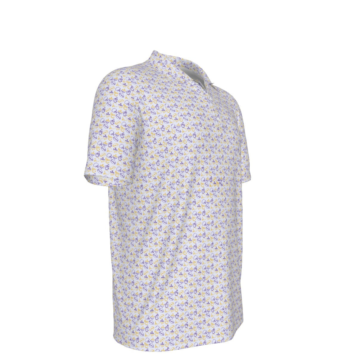 Football Symbols Polo Shirt White