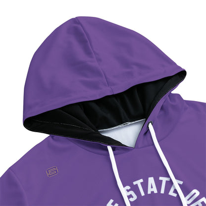 LSU Football State of Football Lightweight Sweatshirt Hoodie Purple