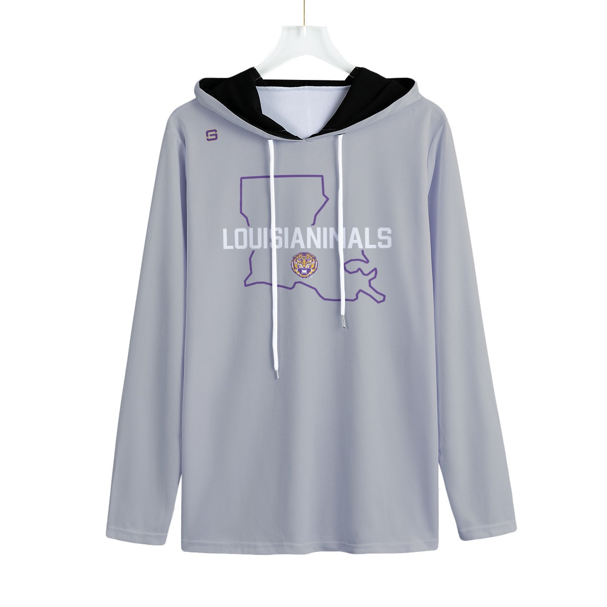 LSU Football Louisianimals Lightweight Sweatshirt Hoodie Grey