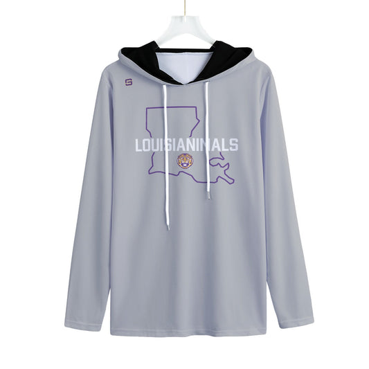 LSU Football Louisianimals Lightweight Sweatshirt Hoodie Grey