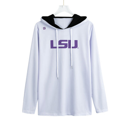 LSU Lightweight Sweatshirt Hoodie White