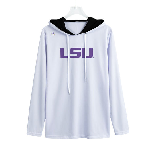 LSU Lightweight Sweatshirt Hoodie White