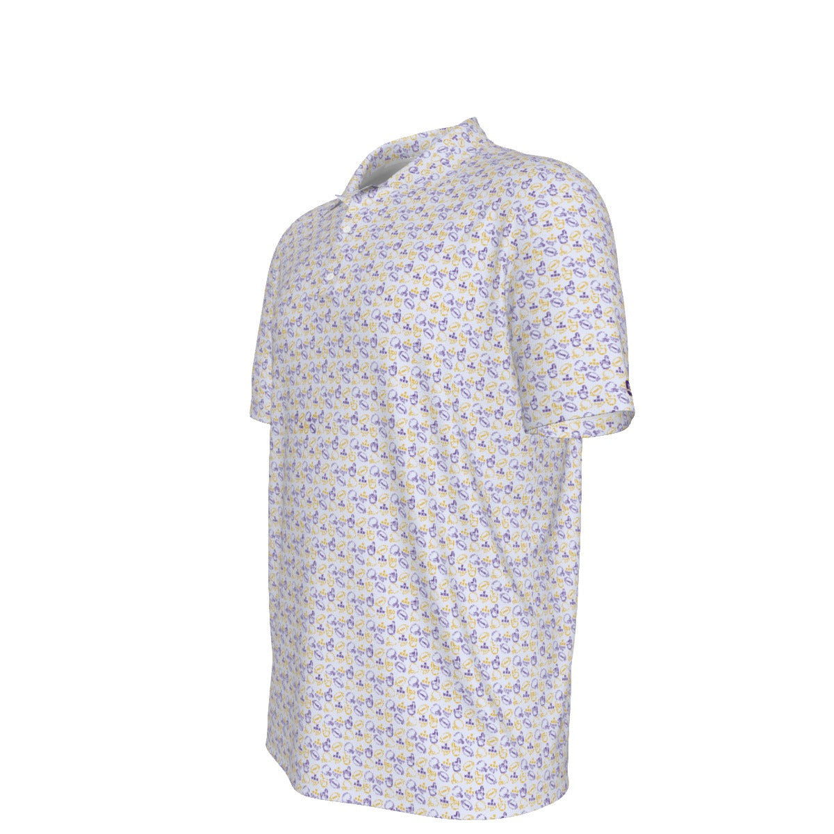 Football Symbols Polo Shirt White