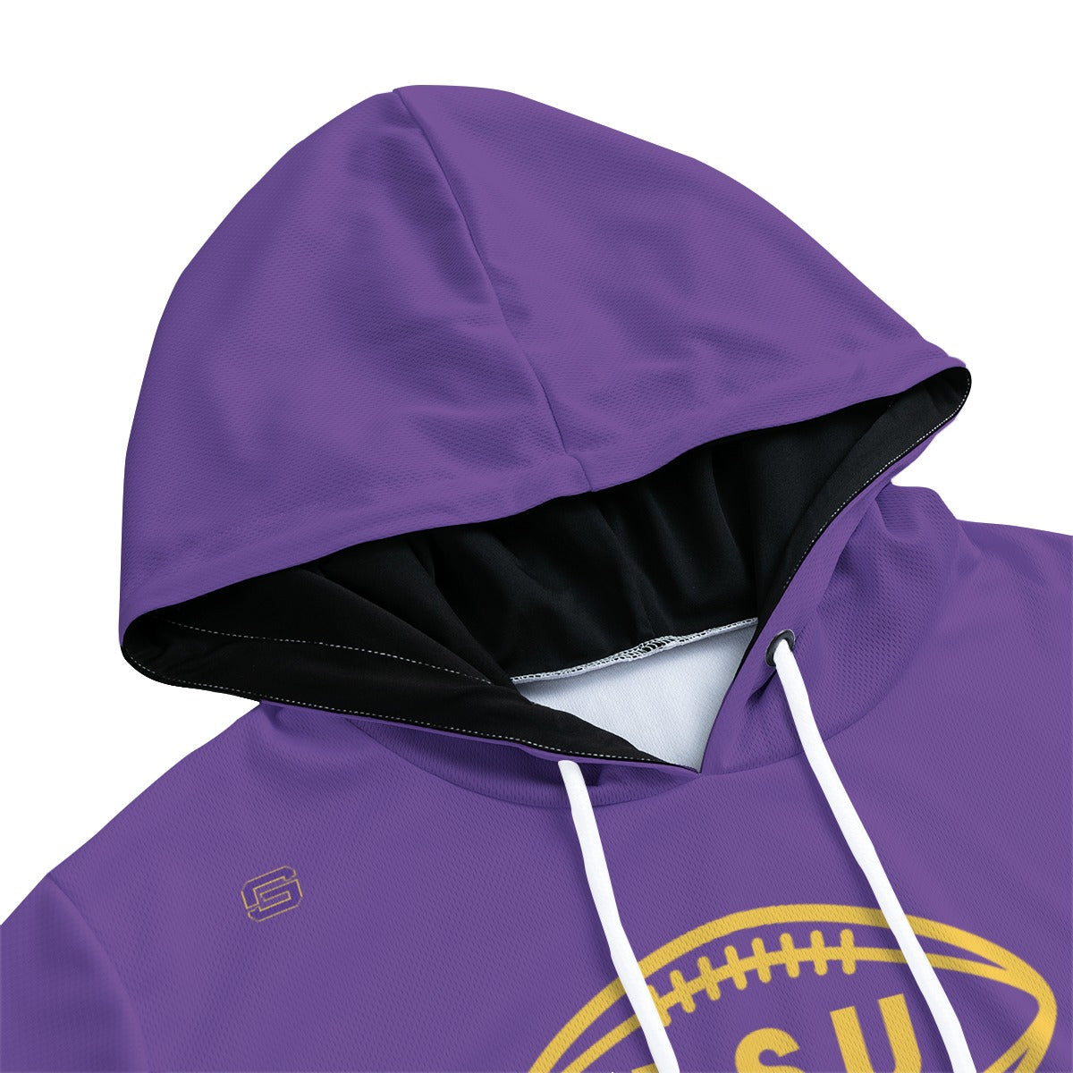 LSU Football Fighting Tigers Lightweight Sweatshirt Hoodie Purple