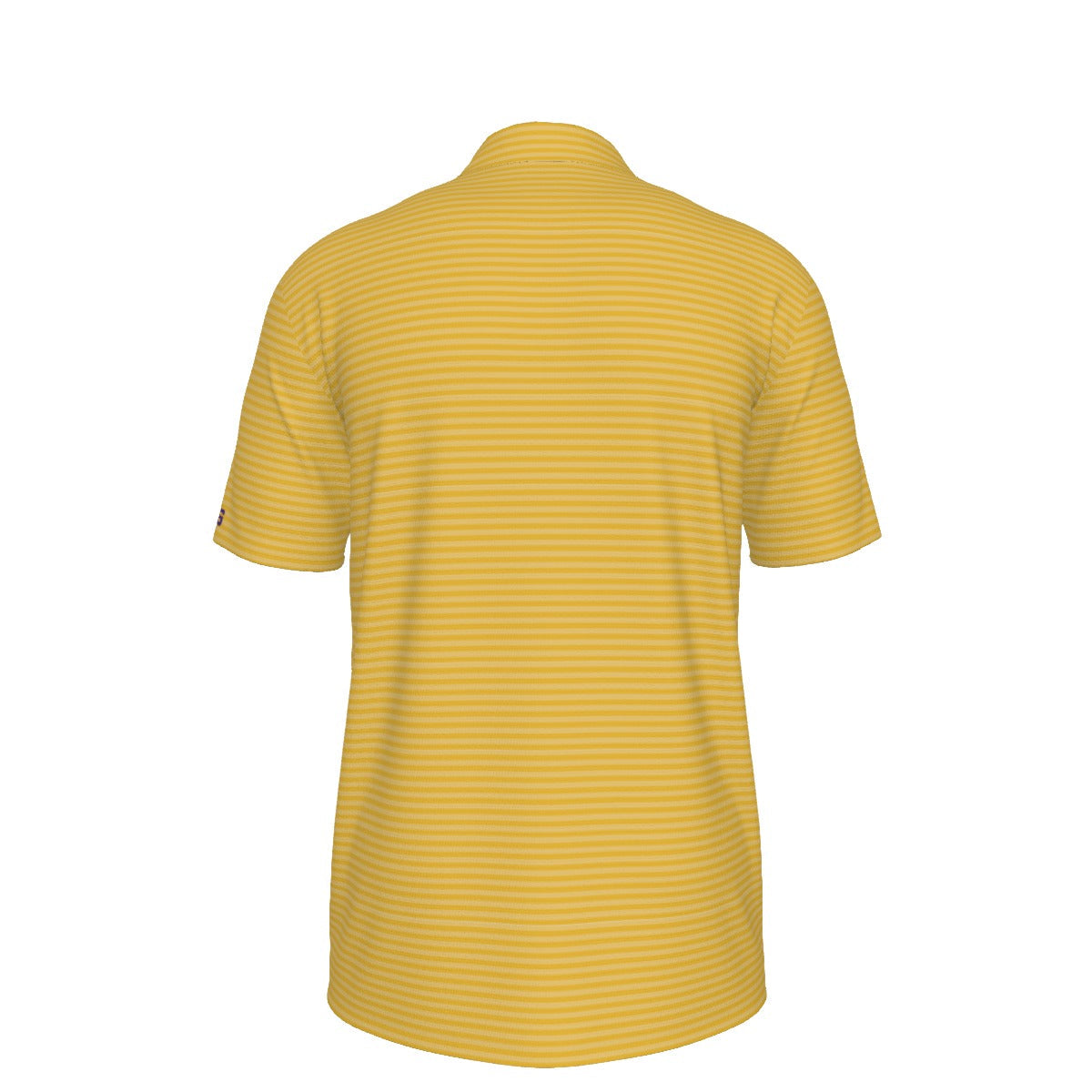 LSU Football Striped Polo Shirt Yellow