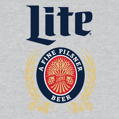 Miller Lite Logo Hooded Sweatshirt Hoodie Gray
