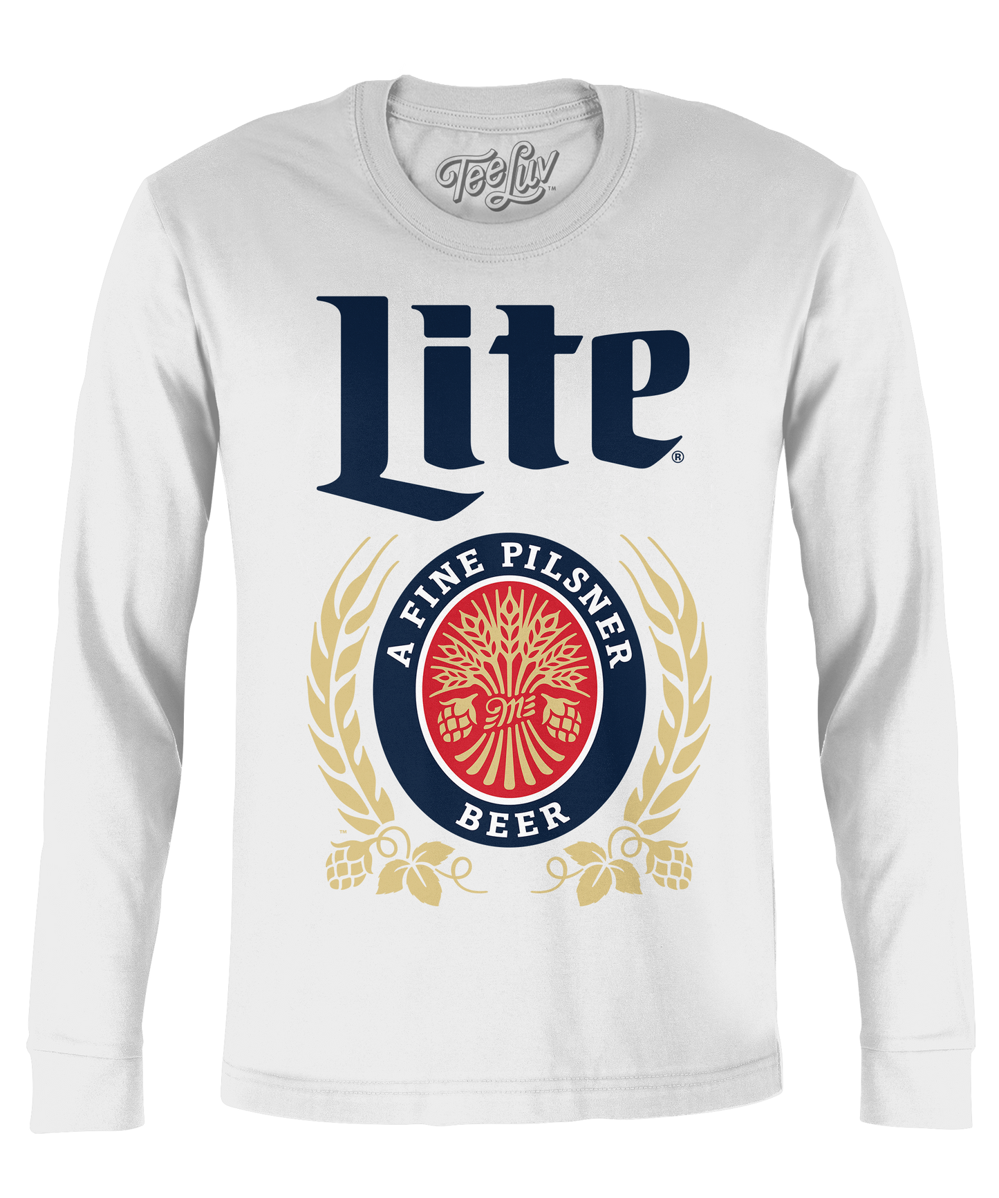 Miller Lite Beer Long Sleeve Shirt White