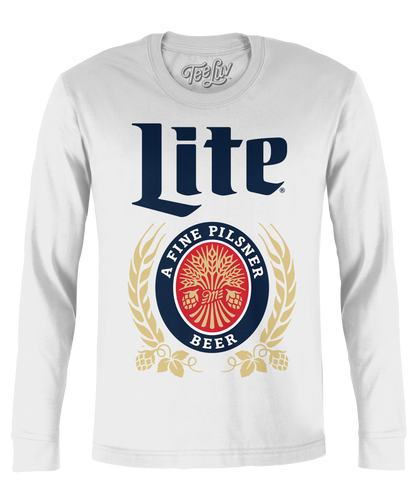 Miller Lite Beer Long Sleeve Shirt White