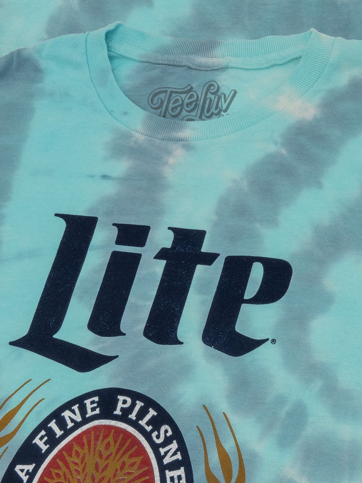 Miller Lite Beer Mens Tie Dye T Shirt Coral Reef Tie Dye