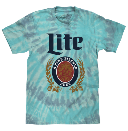 Miller Lite Beer Mens Tie Dye T Shirt Coral Reef Tie Dye