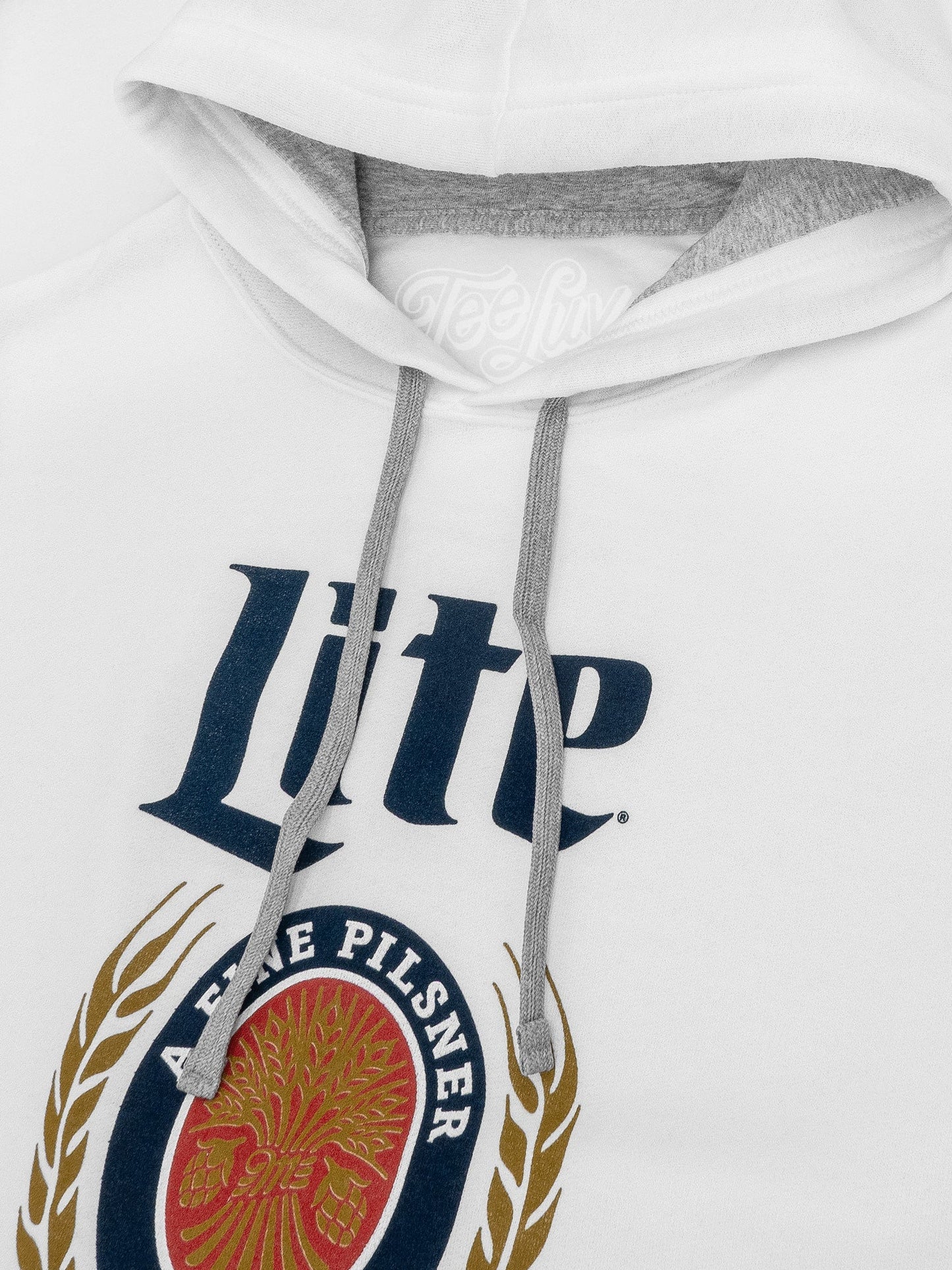 Miller Lite Logo Hooded Sweatshirt Hoodie Gray