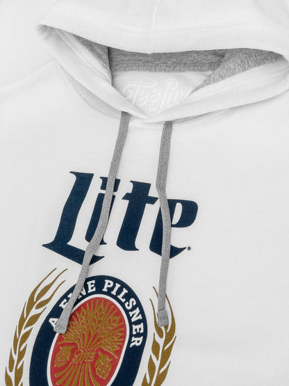 Miller Lite Logo Hooded Sweatshirt Hoodie Gray