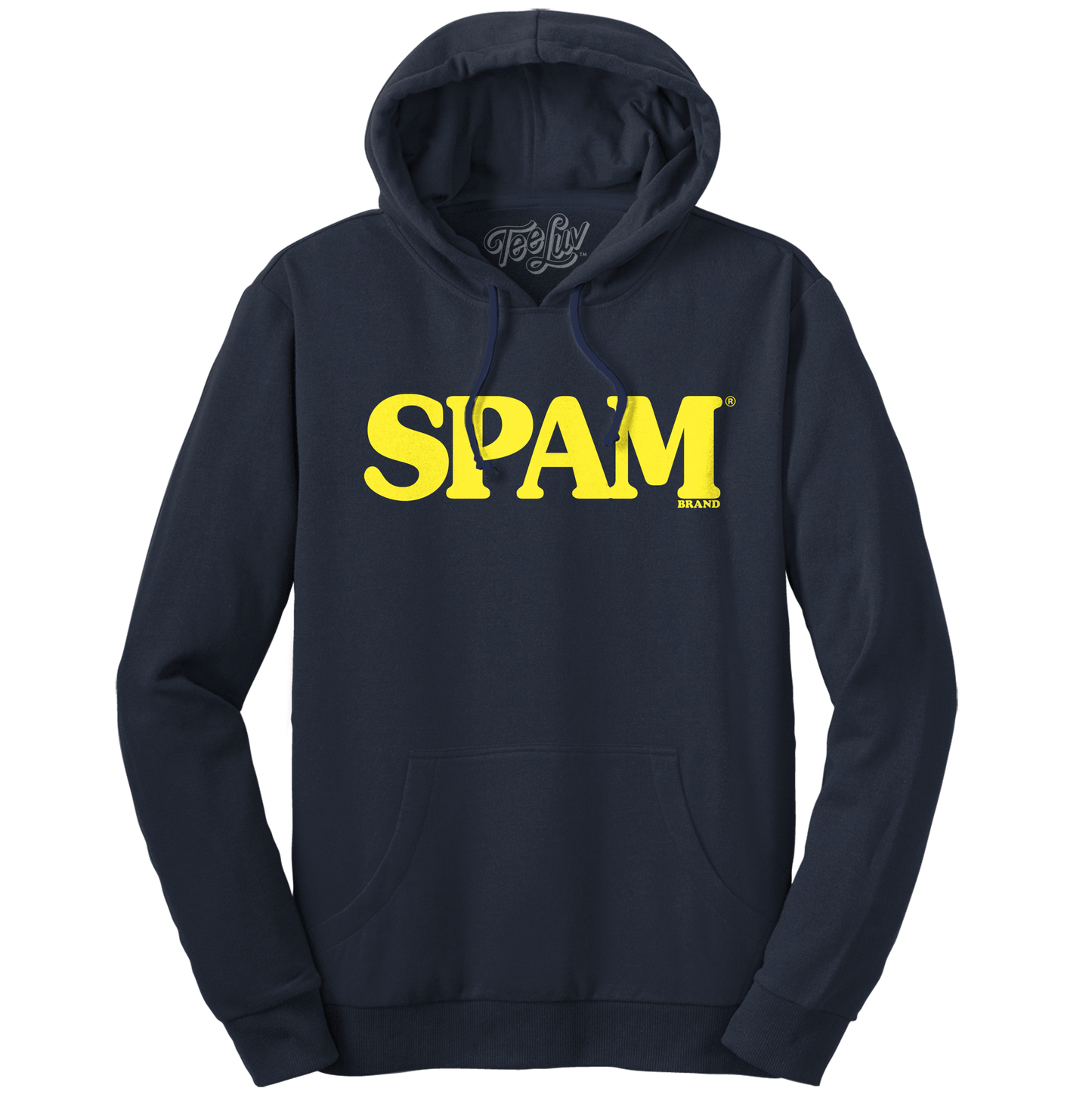 SPAM Logo Hooded Sweatshirt Hoodie Navy Blue