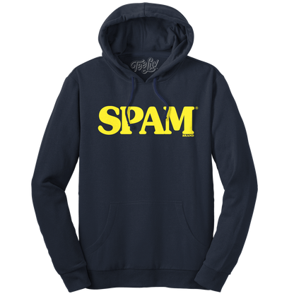SPAM Logo Hooded Sweatshirt Hoodie Navy Blue