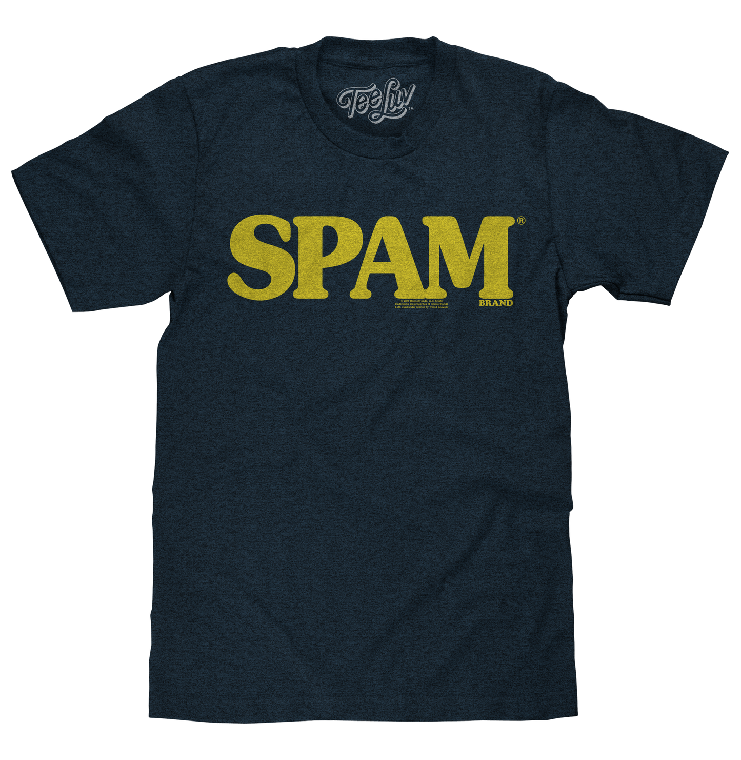 SPAM Logo Mens T Shirt Navy Blue