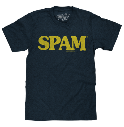 SPAM Logo Mens T Shirt Navy Blue