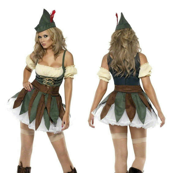 Smiffys Women's Fever Sexy Outlaw Adult Ladies Robin Hood Costume Size Small 6-8